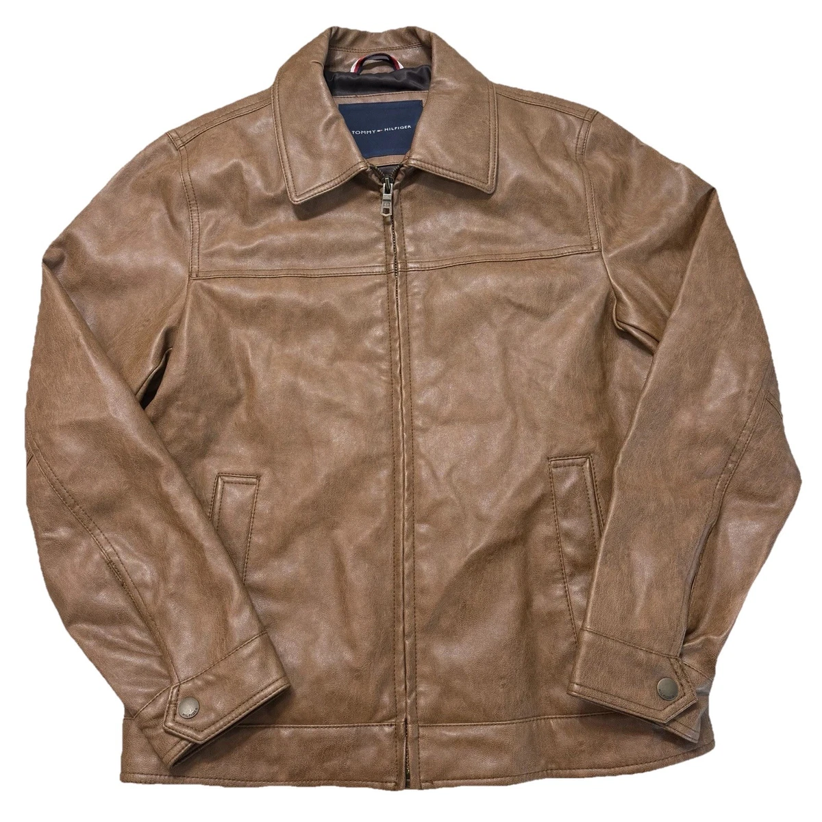 Brown Faux Leather Coats, Jackets & Vests for Men for sale - eBay