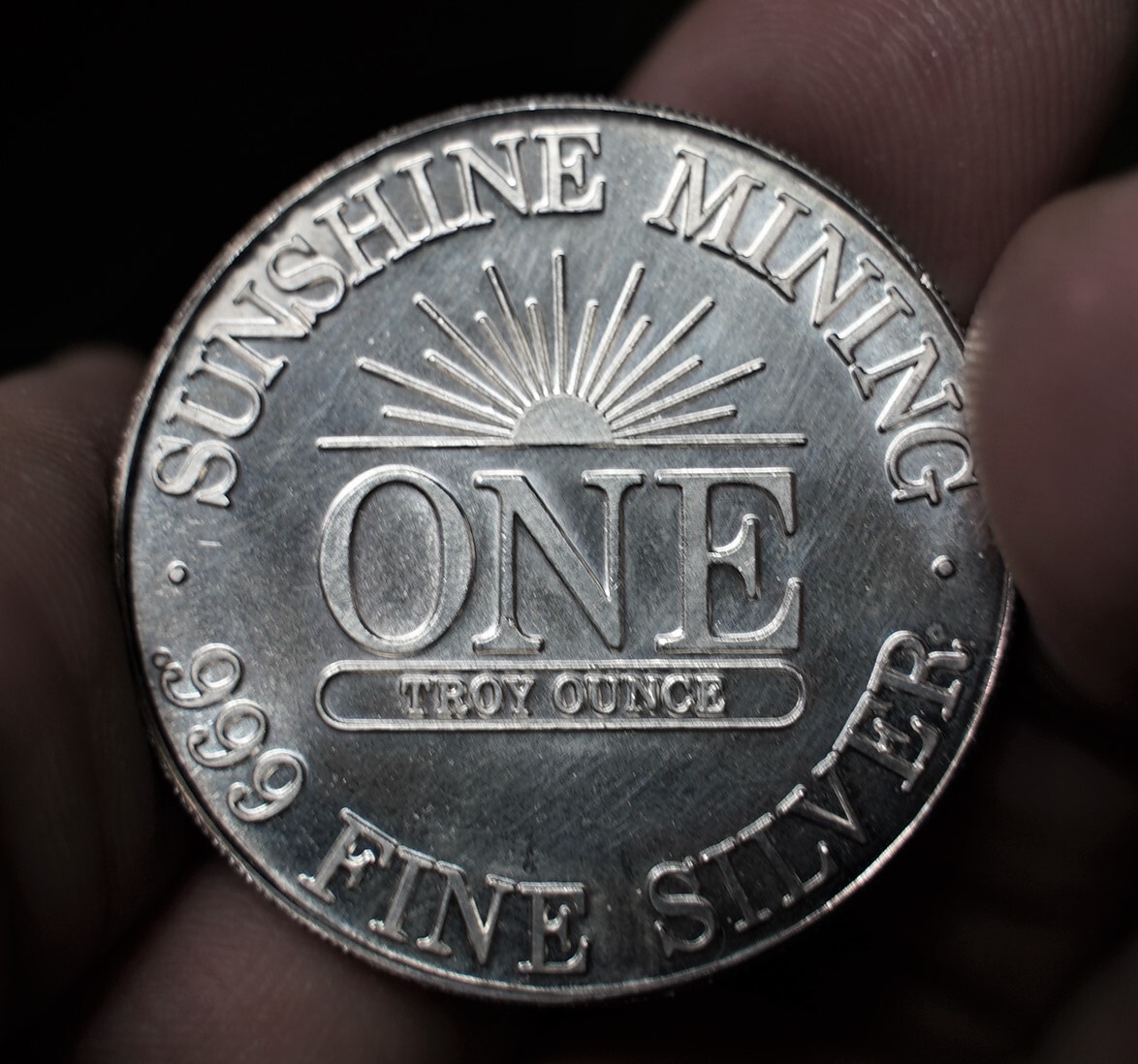 1985 Sunshine Mining | 1 troy ounce .999 fine Silver round C563 | eBay