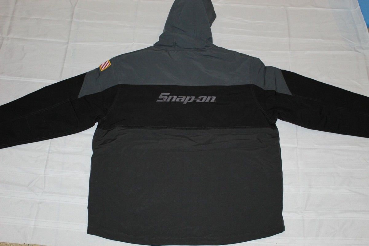 Snap On Tools Men's Hooded 2XL Black Grey Commander Winter Coat