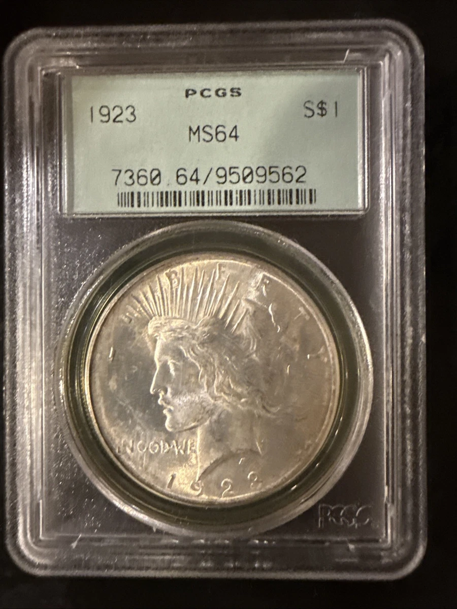 MS 64 Graded 1923 Year Peace Dollars (1921-1935) for sale | eBay