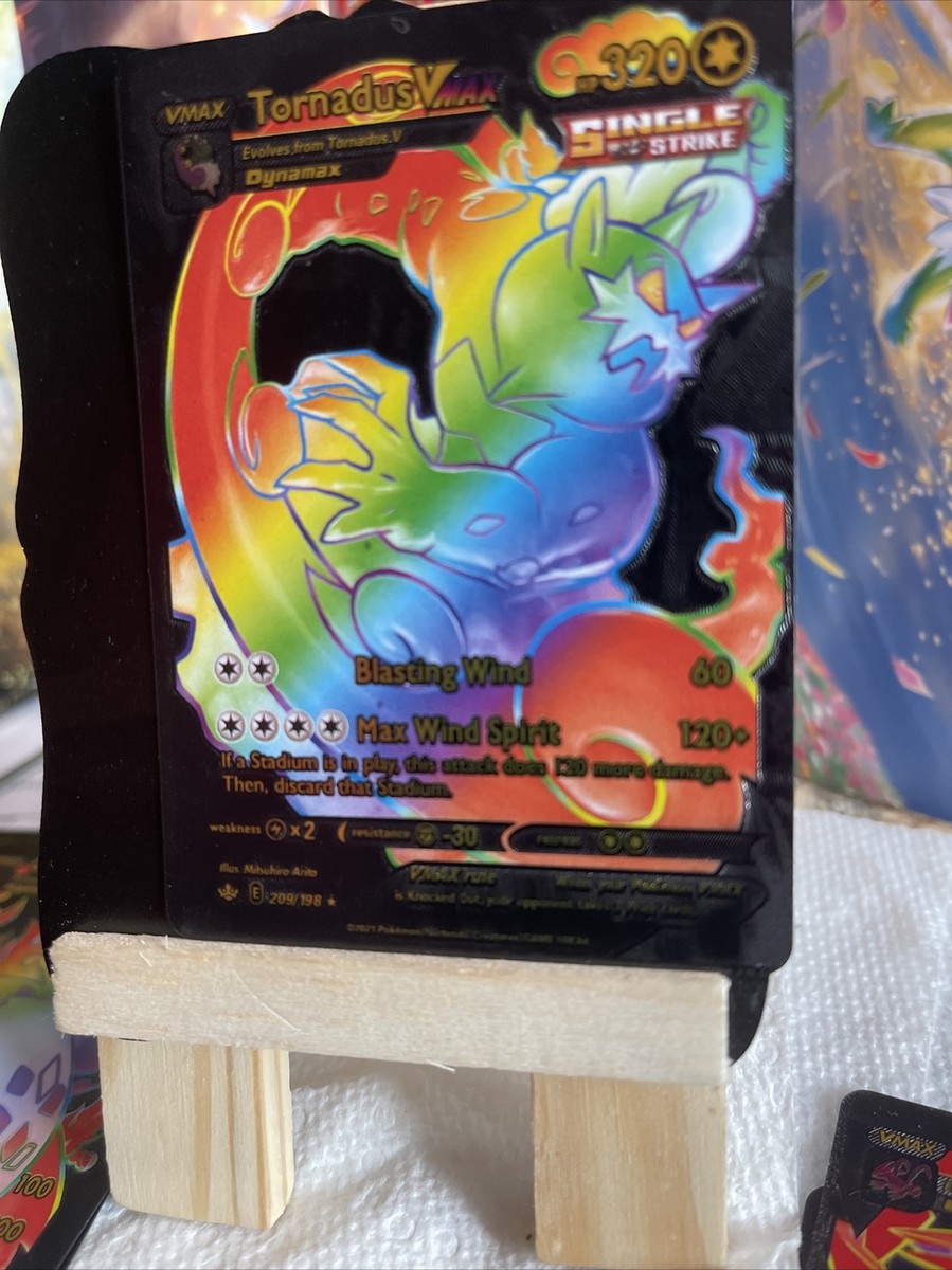 Tornados VMAX Rainbow Black Foil Pokemon 🔥Fan Art 🔥Card NM | eBay