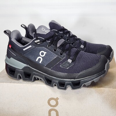 Size 5.5 - On Cloudwander Waterproof - Womens - Black / Eclipse