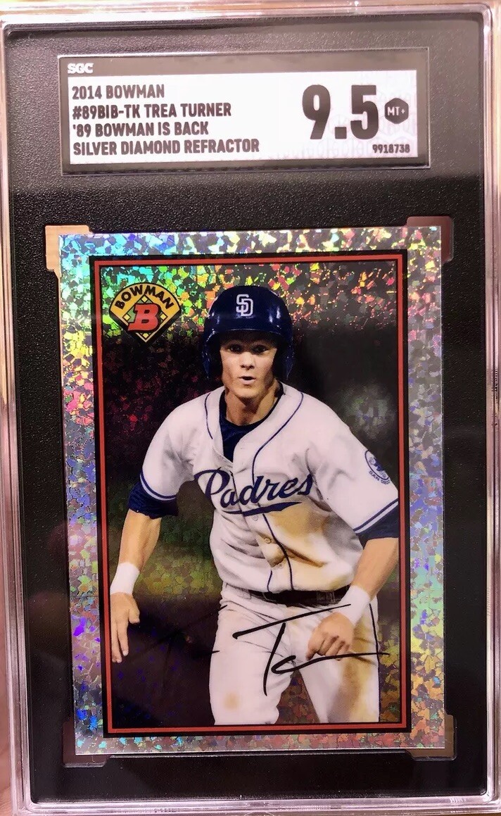 MLBカードTrea Turner ルーキー Auto 75枚シリBGS 9.5 MLBカードTrea