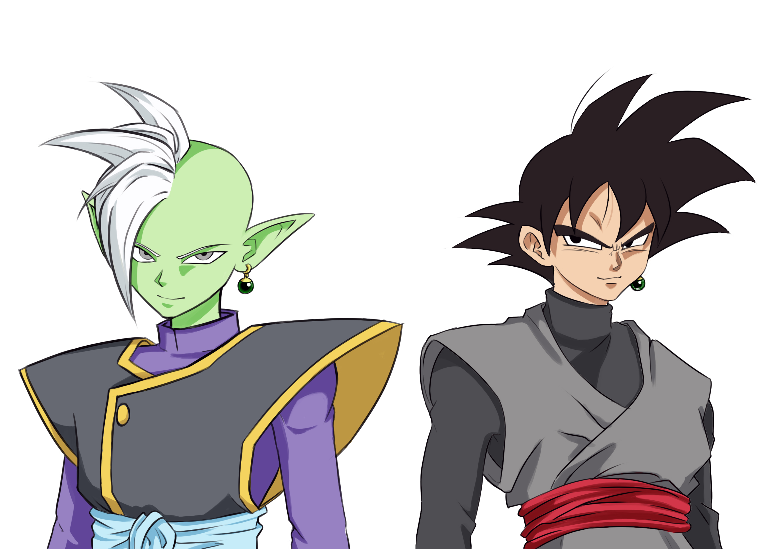 ザマスとゴクウブラックを描いたよ : r/dbz
