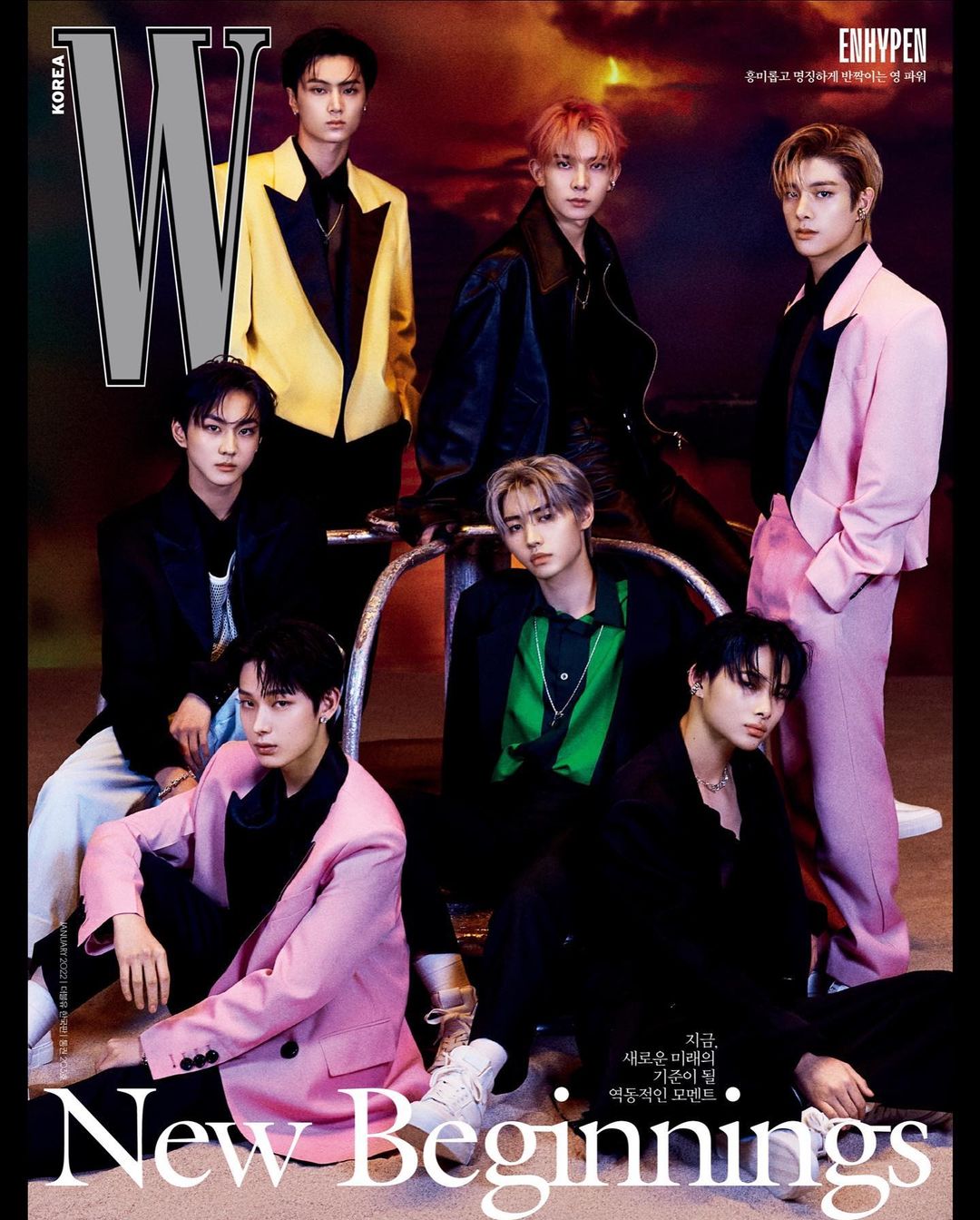ENHYPEN - W Korea Magazine (January 2022 Teaser Cover) : r/kpop