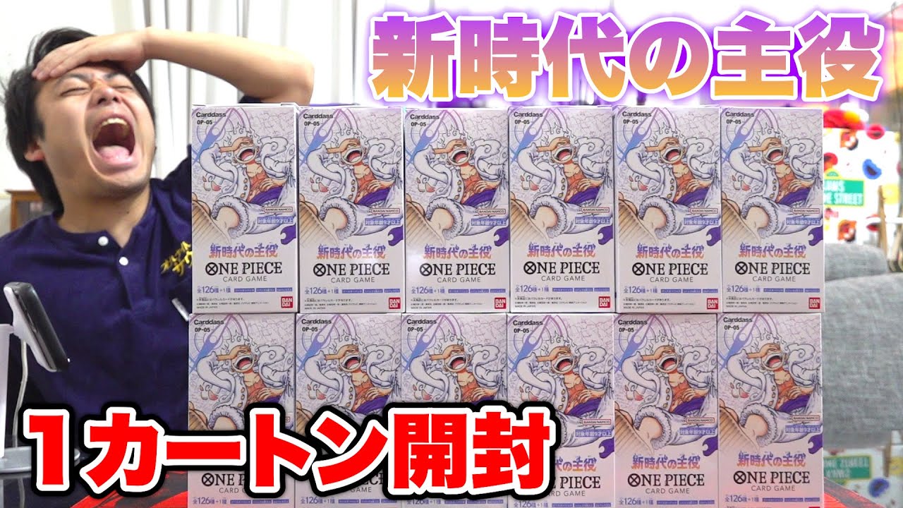 ワンピースカードの新時代の主役1カートンを開封してトップレア当てろ