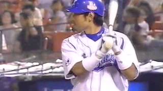 佐伯貴弘 1000本安打達成 2004.07.16 佐々木投手と共にヒーロー