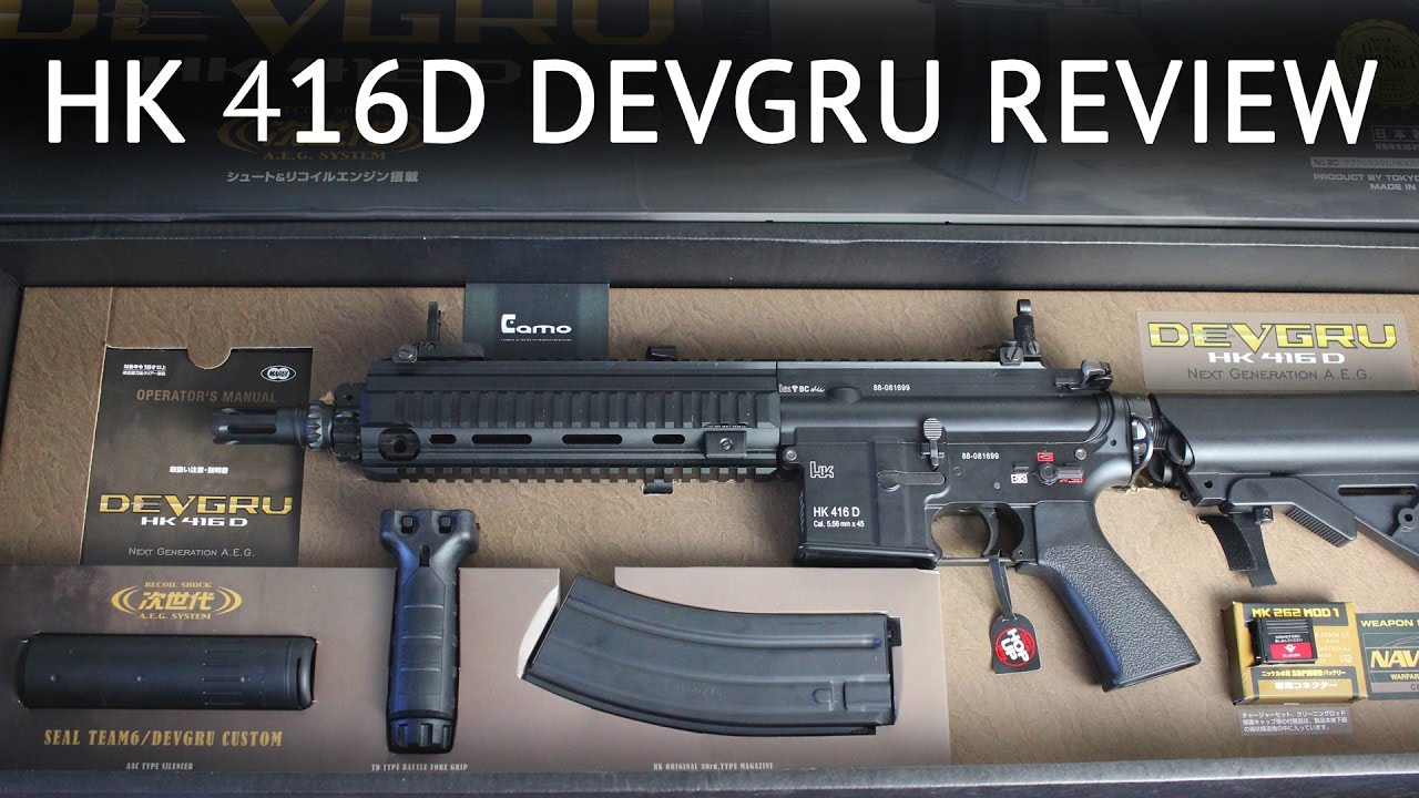 Tokyo Marui - HK 416D Devgru - Review Chrono & Shooting - YouTube