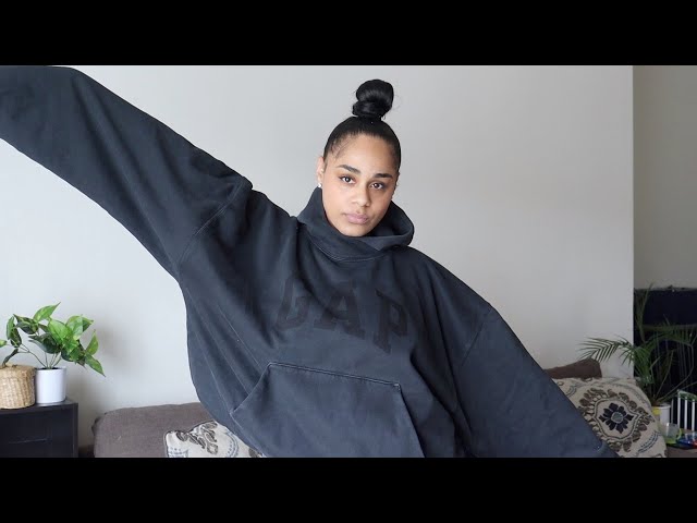 Yeezy Gap Balenciaga Dove Hoodie Review + Try On Size XS - YouTube