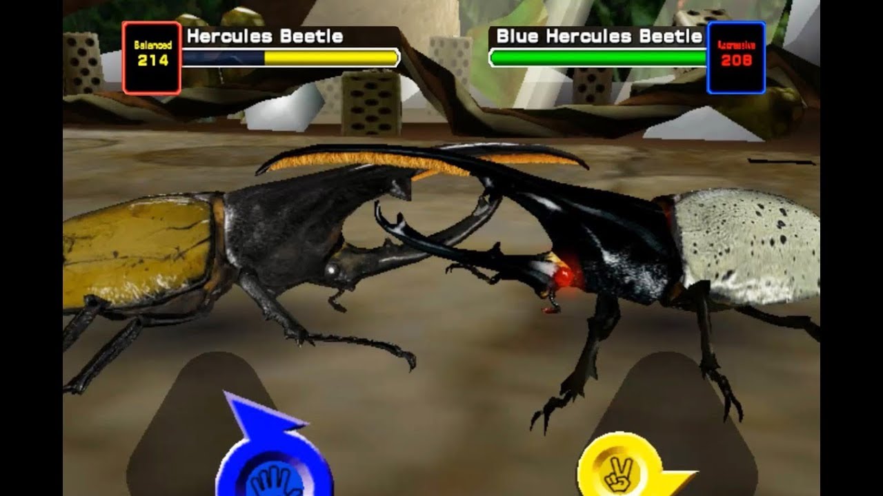 アーケード] 甲虫王者 ムシキング - ヘルクレスオオカブト VS ごみの森