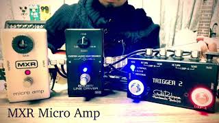 MXR Micro Amp vs CAE Boost/Line Driver - YouTube