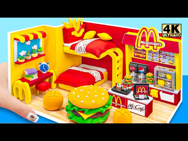 EASY) How To Make McDonalds Mini House from Polymer Clay and