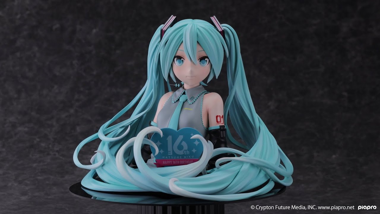 初音ミク』16周年記念胸像フィギュアが販売決定！ - YouTube
