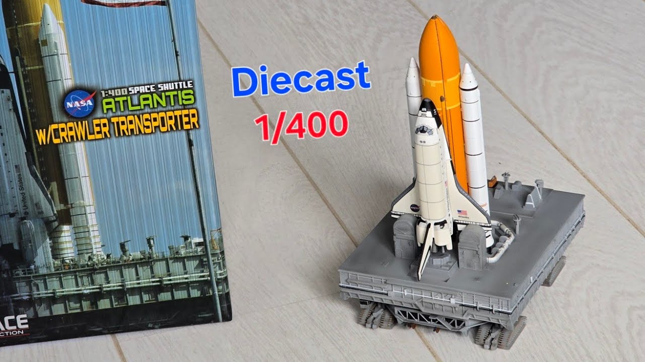 Rare Diecast Space Shuttle Atlantis with Crawler Transporter