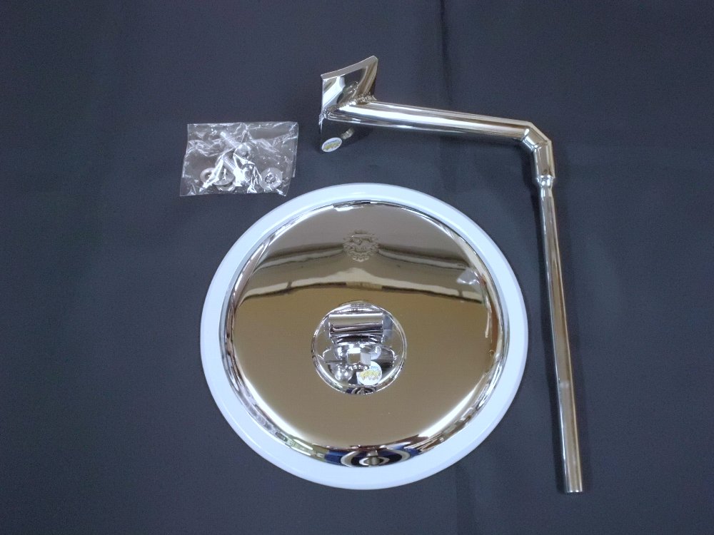 ヤマダ製 メッキ平面ミラー（スーパーグレート用ステー付属