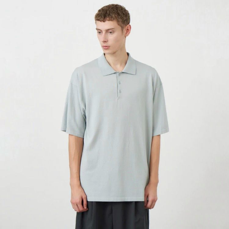ATON - 【残り一点】Fresca Knit Crew Polo Knit | ACRMTSM ONLINE STORE