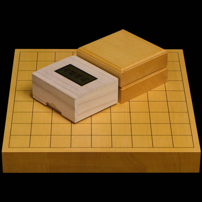 本榧1.5寸卓上将棋盤セット（ハギ盤・特上） | 前川榧碁盤店