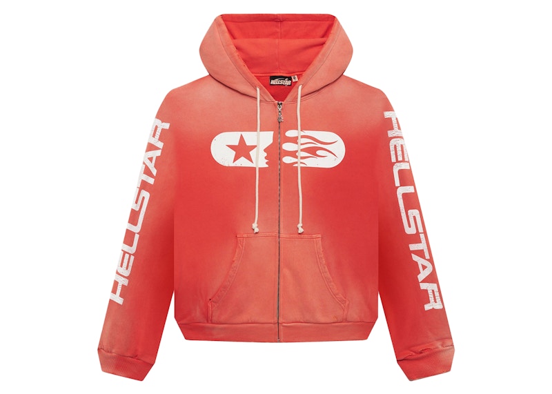 Hellstar Studios Zip Hoodie Red Men's - FW24 - US