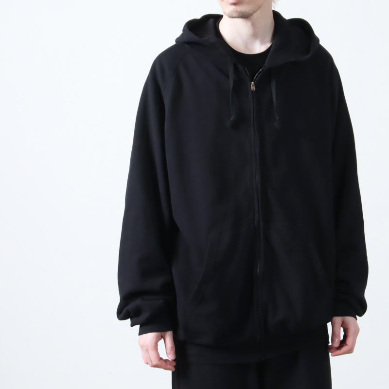 COMOLI (コモリ) LWコットン裏毛 ジップパーカ / ライトウエイト