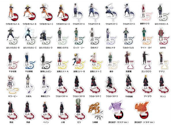 NARUTO-ナルト- 疾風伝 アクリルスタンドコレクションPetit 48個入り