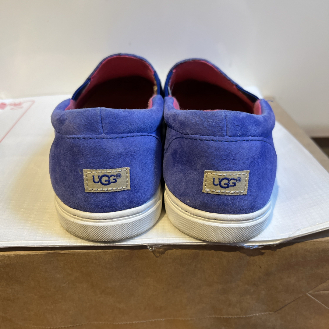 UGG - UGG スリッポン 24.5cm ライトブルー 裏地ピンク ロゴタグあり