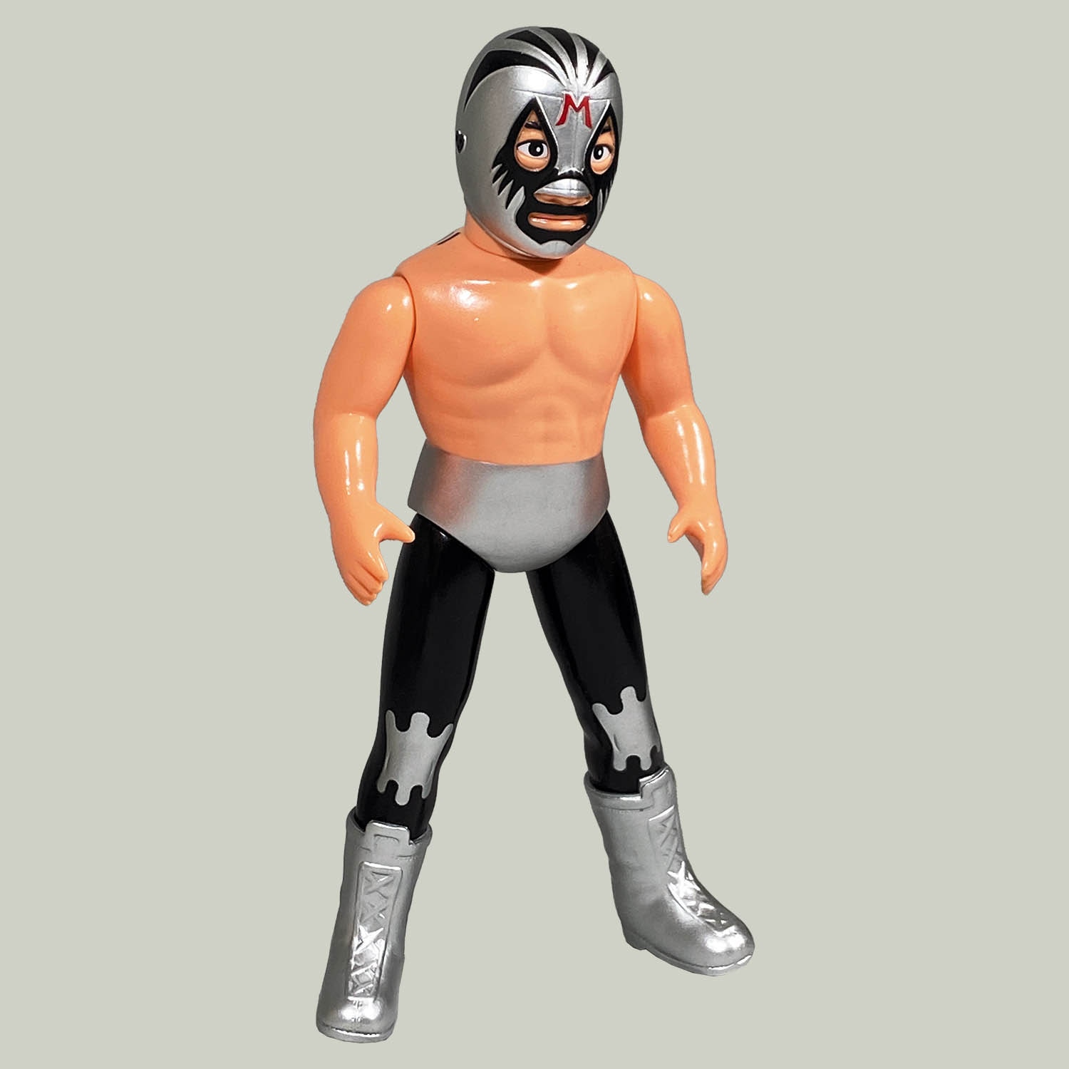 5554] マルサン ミル・マスカラス ソフビ 銀マスク