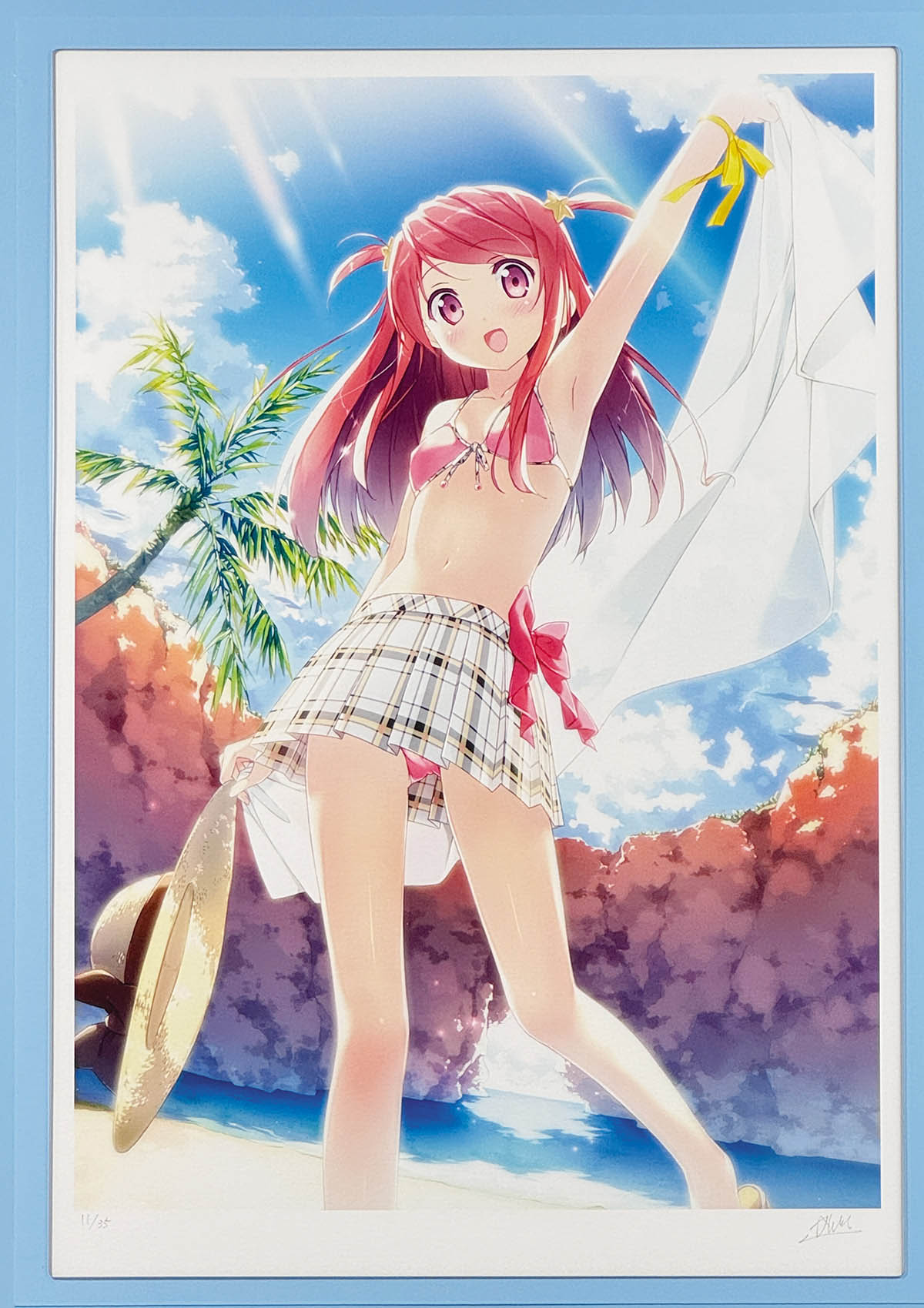 3152] カントク 直筆サイン入りカラー複製イラスト「FIGURE ON SUMMER」