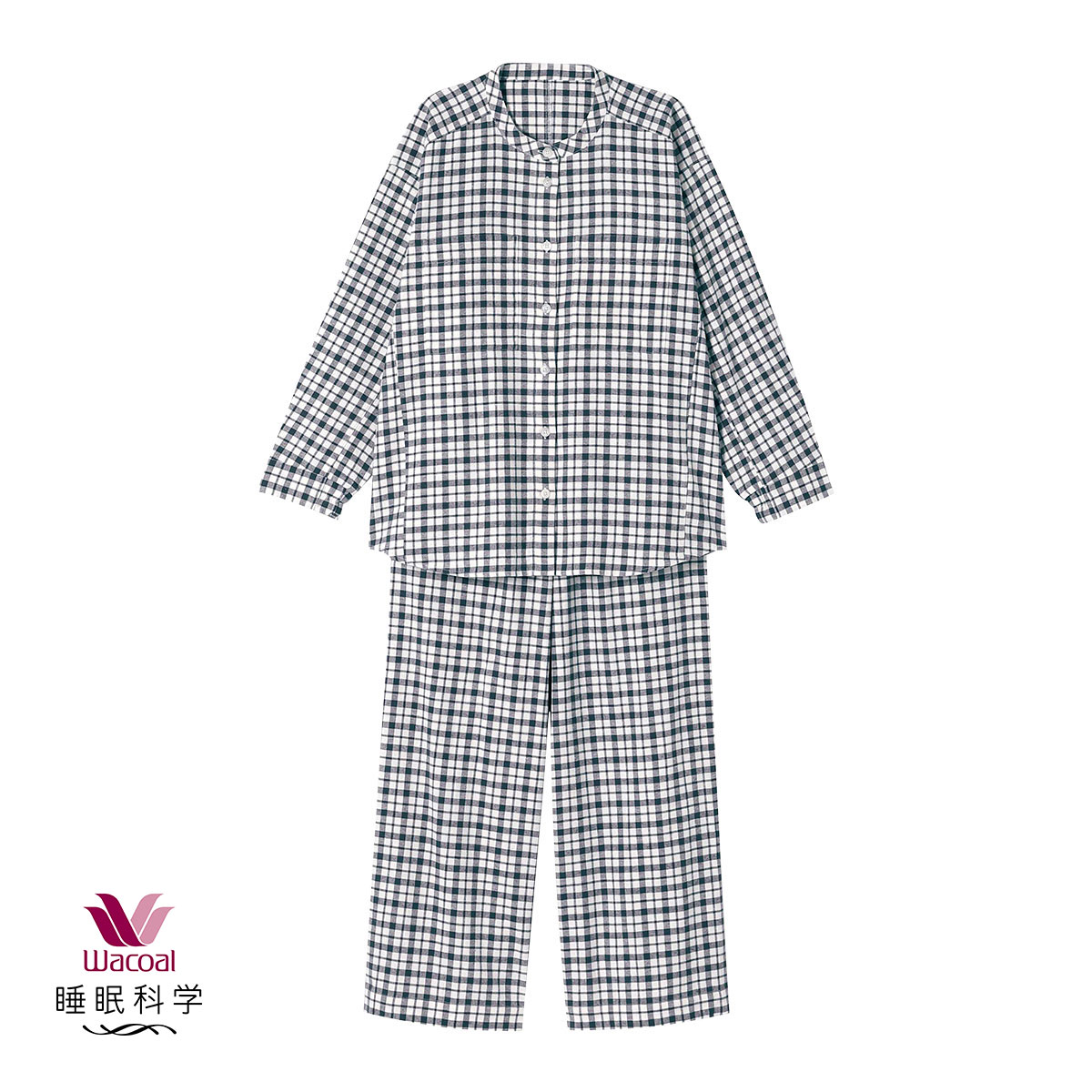 ワコール 睡眠科学 レディース シャツパジャマ 長袖 上下セット