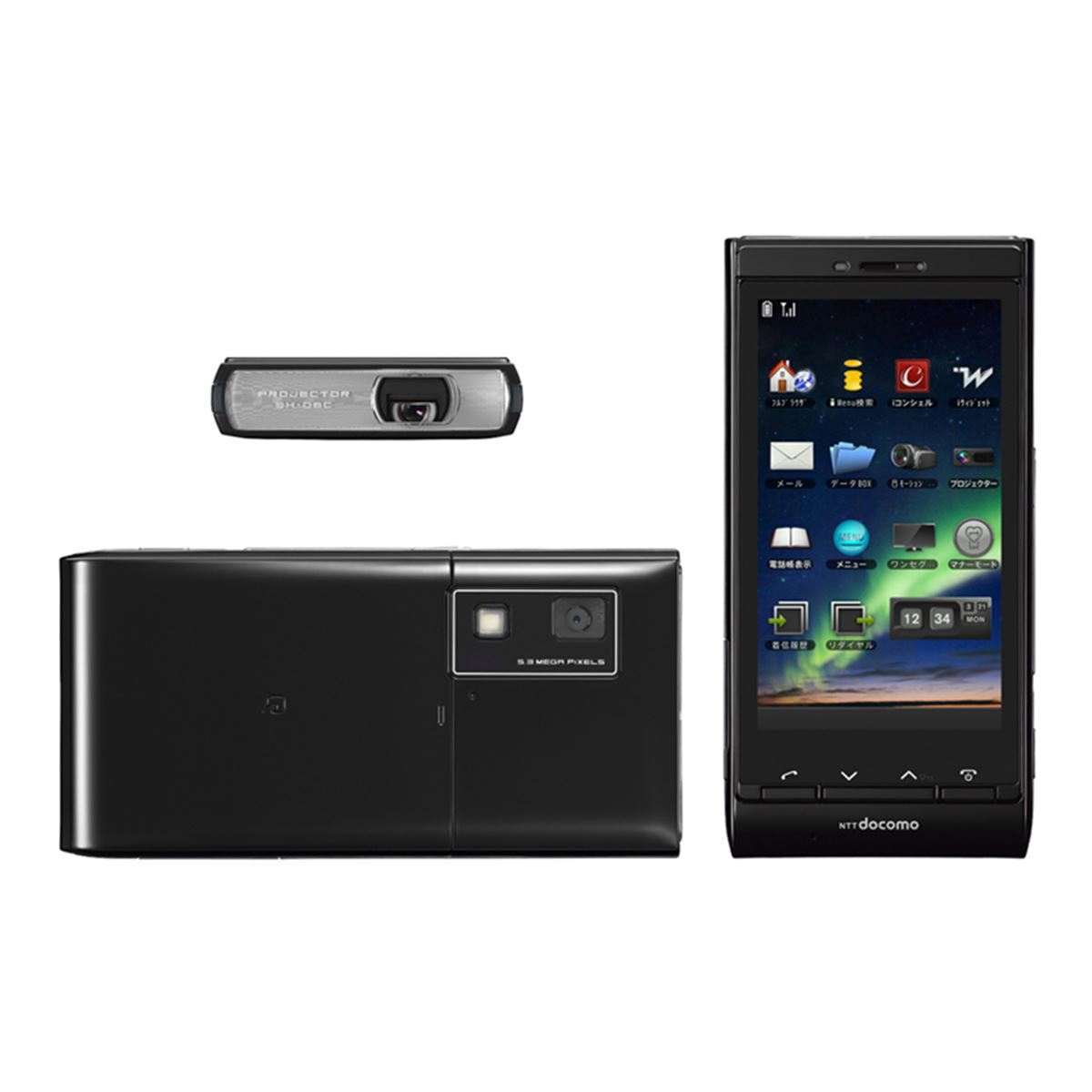 ドコモ、プロジェクター内蔵「SH-06C」2月4日発売 - 価格.com