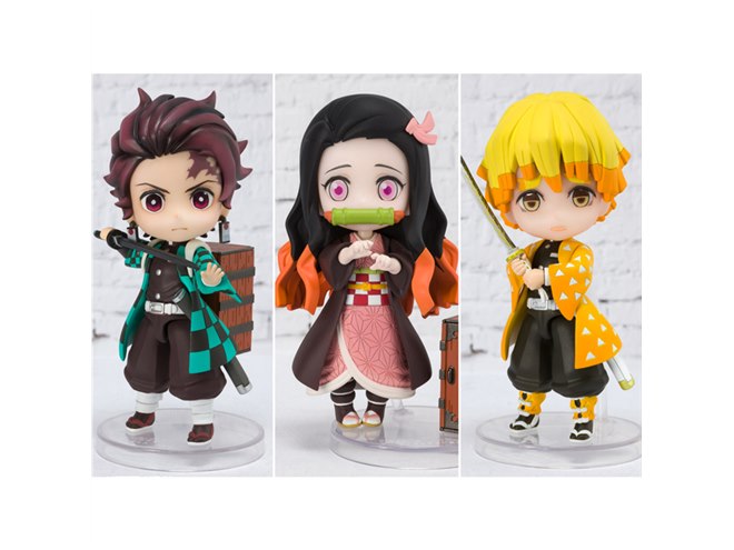 バンダイ、「鬼滅の刃」炭治郎・禰豆子・善逸の約90mmフィギュアを発売