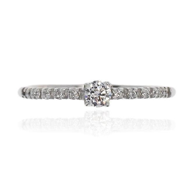 ZEXIMO公式】【期間限定セール】 婚約指輪 天然ダイヤモンド0.15ct