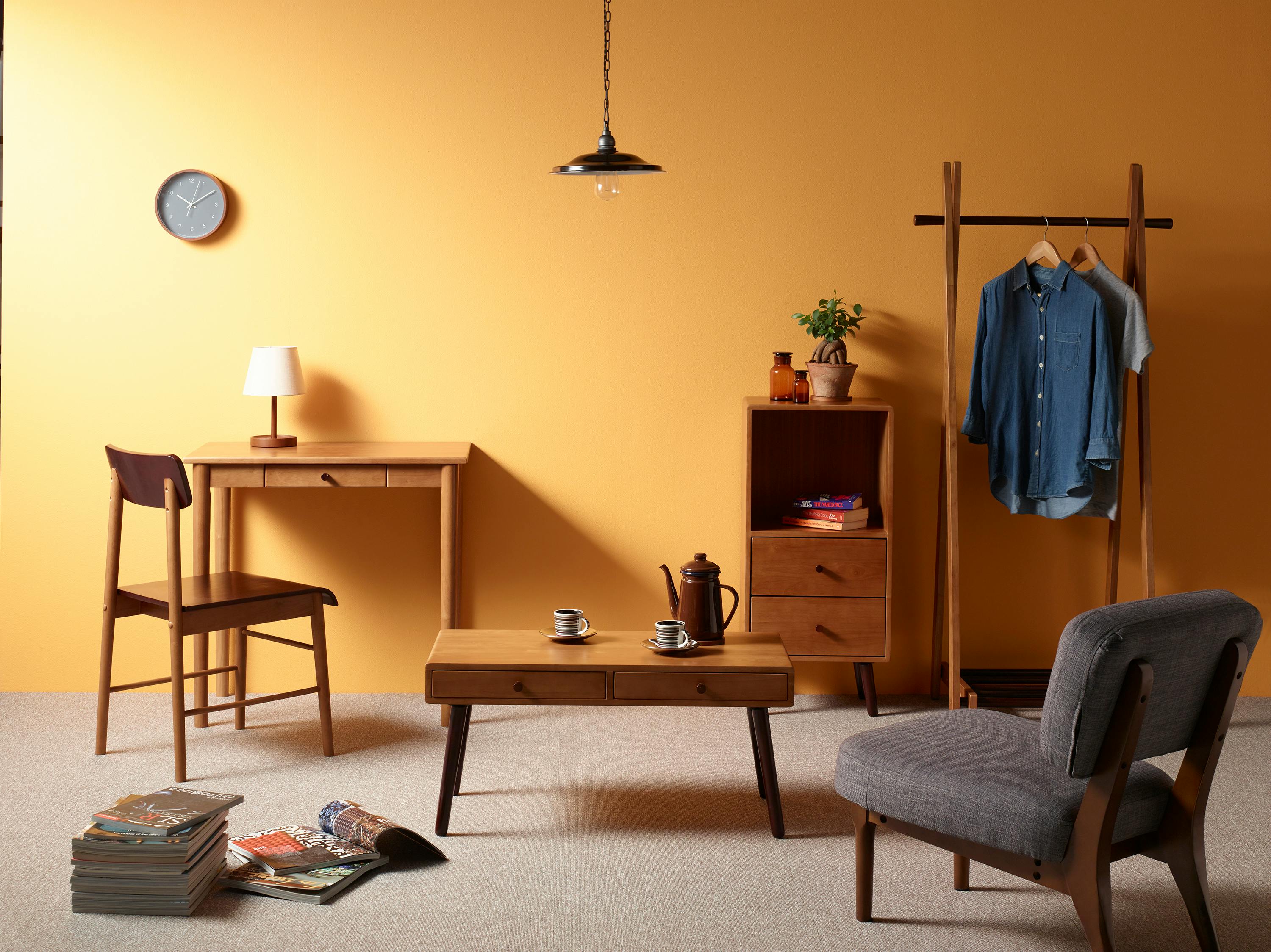 UTILITY KOEKI KOKOA-T ココアテーブル 80×40×38 引出内寸：34.5×36.5