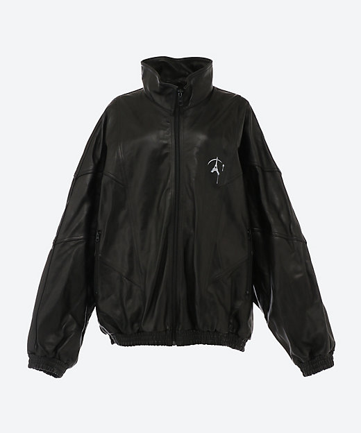 WRINKLE LEATHER TRACK JACKET | doublet