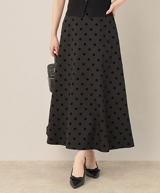 フロッキードットフレアスカート（2002545639） | COUTURE