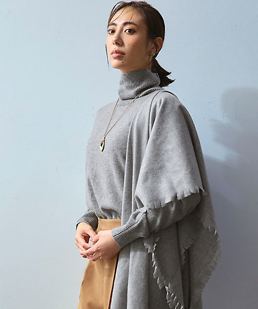 滝沢眞規子さん着用／BAILA掲載／洗える】ピュアカシミヤ