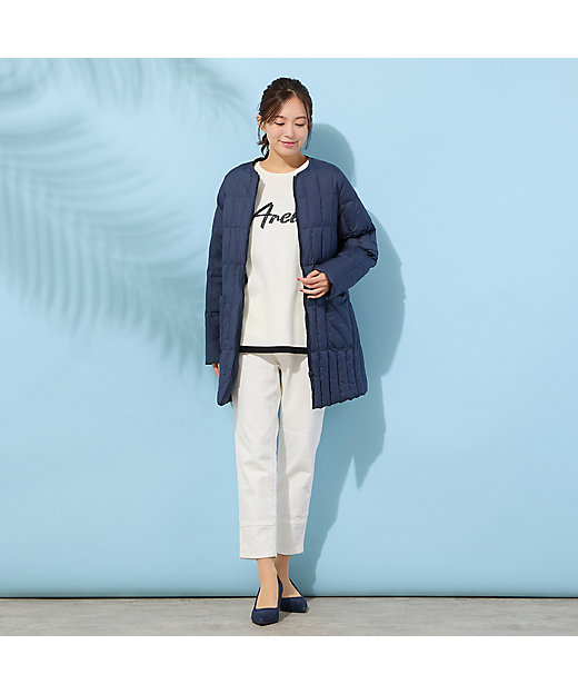 ノーカラー・キルティングダウンコート（56071601） | PISANO