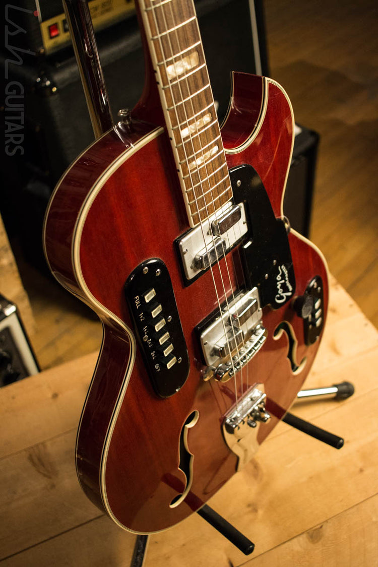 1963 Goya Rangemaster Semi Hollow Electric Guitar Cherry Finish