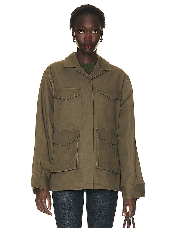 Toteme Army Jacket in Khaki Green | FWRD