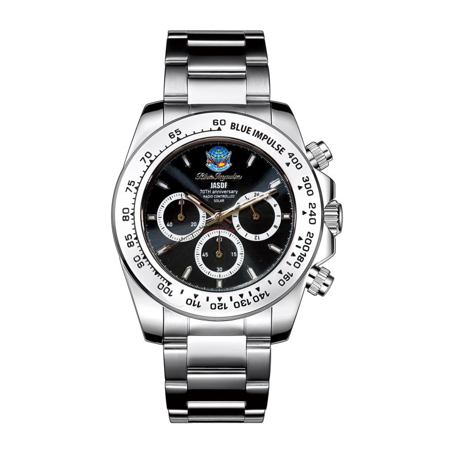 ブルーインパルス創立70周年記念「電波ソーラークロノグラフ」文字盤