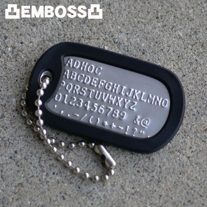 ミリタリー仕様 ステンレス ドッグタグ エンボス 1枚組み 認識票