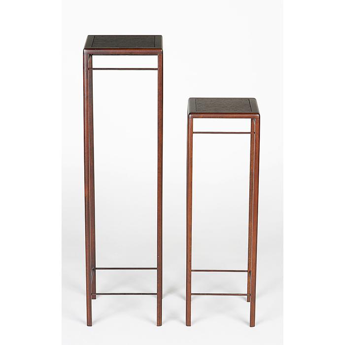 盆栽飾り卓 盆栽飾り台 「正方高卓2点セット（大・中）」 お得なセット