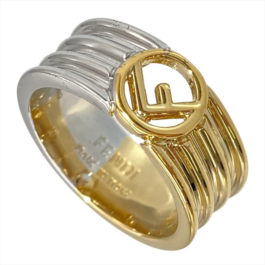 FENDI（フェンディ） FENDI Fロゴ M リング 指輪 メタル ゴールド