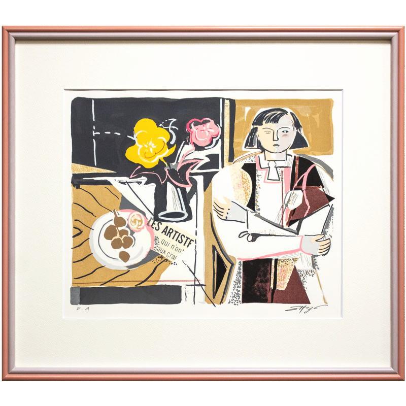 島田章三「 人と花ありて 」 リトグラフ : 内田画廊 - 通販 - Yahoo