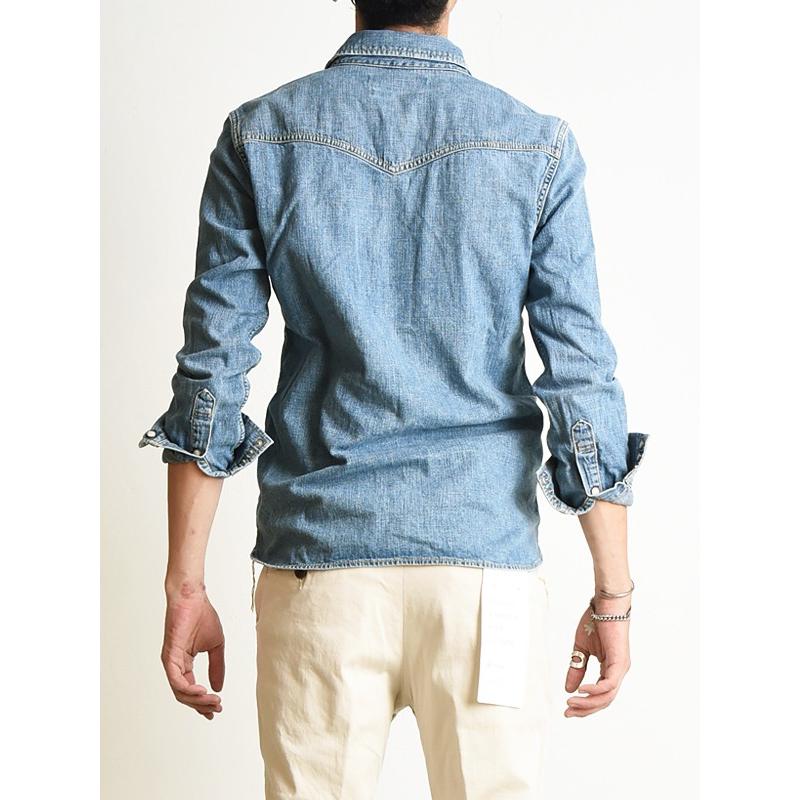 REMI RELIEF（レミ レリーフ） デニムウエスタンシャツ（花スタッズ