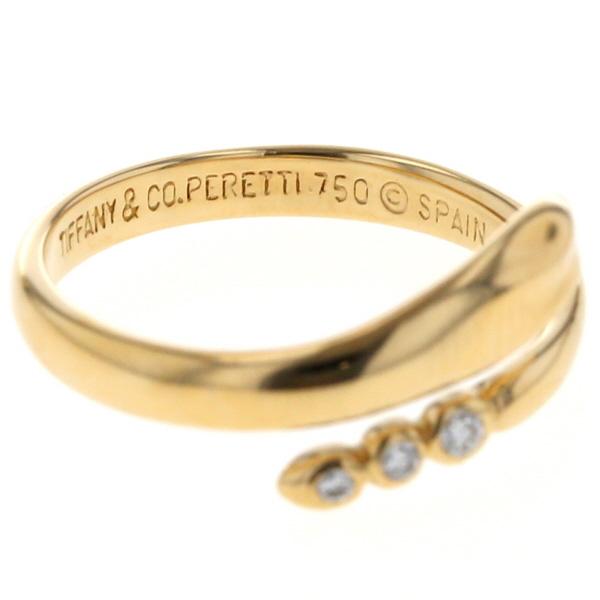 TIFFANY&Co. ティファニー K18YG スネークリング ダイヤモンド 3粒 蛇