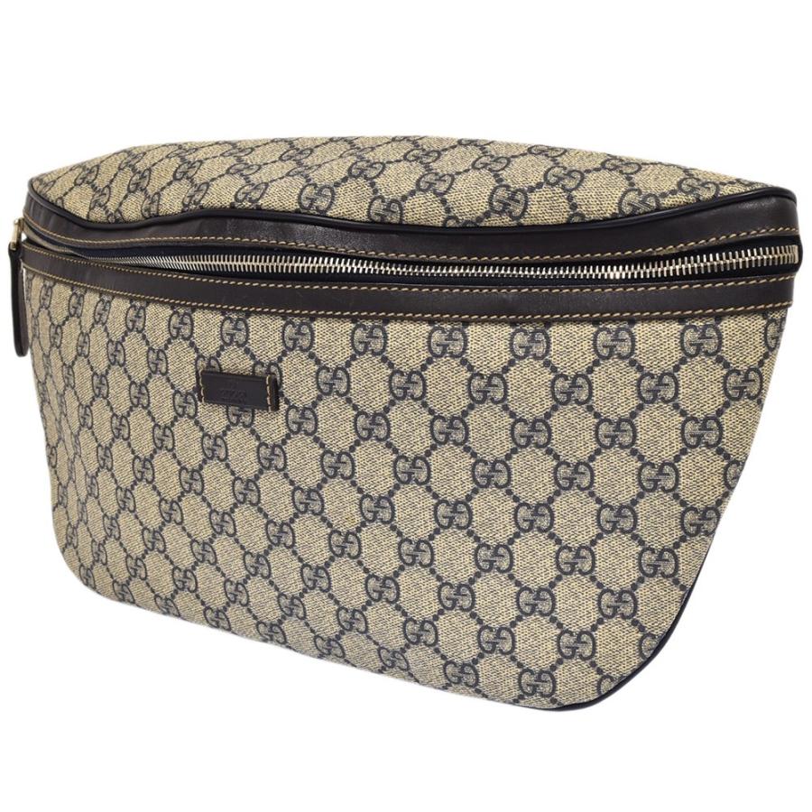 GUCCI（グッチ） GGスプリーム ウエストバッグ ボディバッグ ネイビー