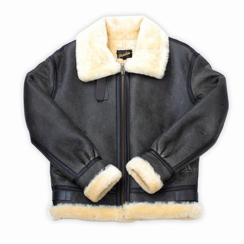 ムートンジャケット レザージャケット B-3ジャケット メンズ : 本革