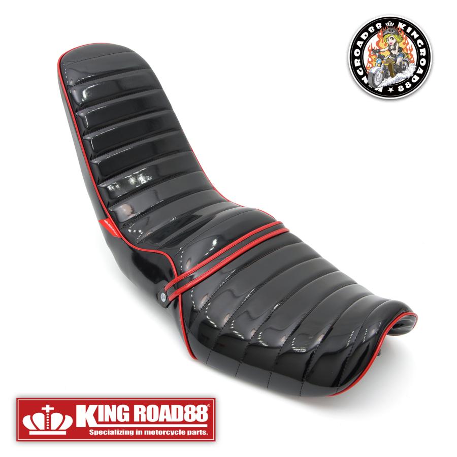 カワサキ バリオスI型 ZR250A KingRoad883段シート エナメル ブラック