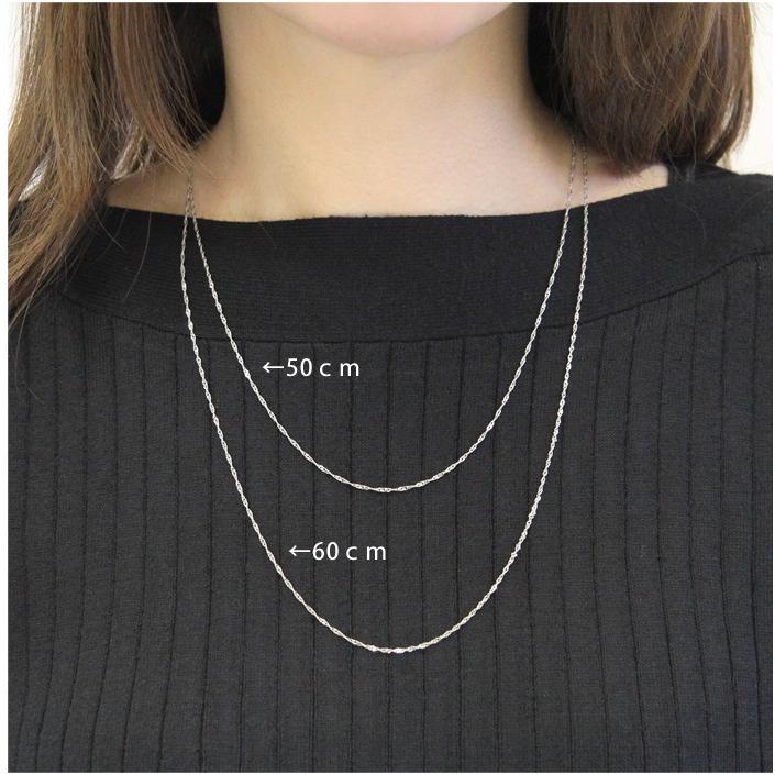 ロングネックレス プラチナ ネックレス 50cm チェーン Pt850