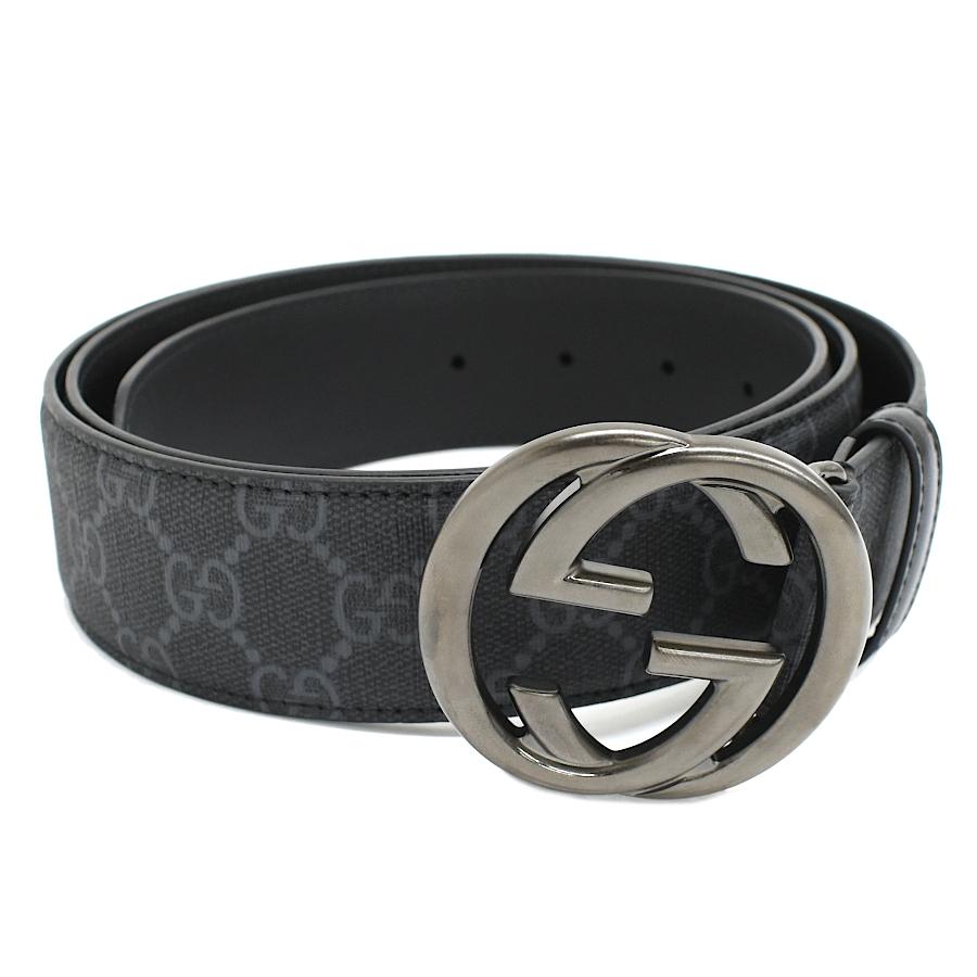 GG 新品同様 グッチ インターロッキングG バックル付き ベルト 774153